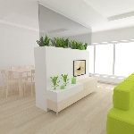Interiérový dizajn obývačka jedáleň