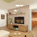 Návrh interiéru obývačka kuchyňa